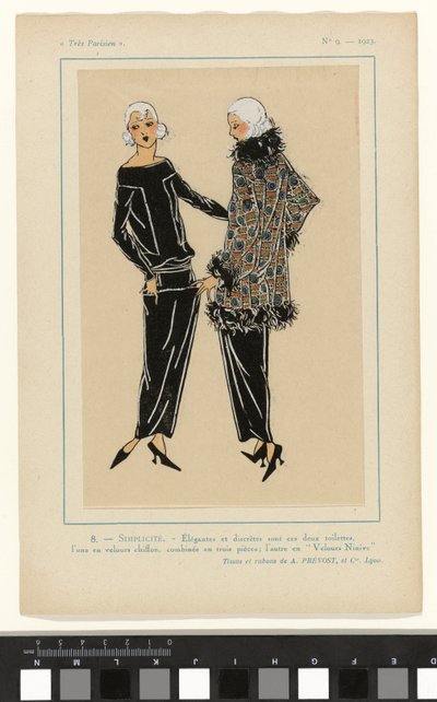 Très Parisien, 1923, No 9: 8. - SEMPLICITÀ. - Eleganti e discrete... da Anonymous