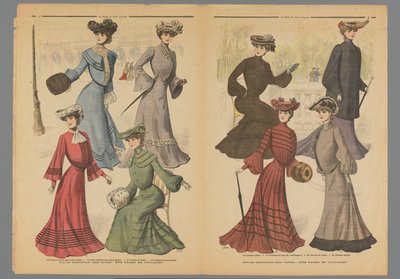 Due pagine da La Mode du Petit Journal, 10 novembre 1902 da Anonymous