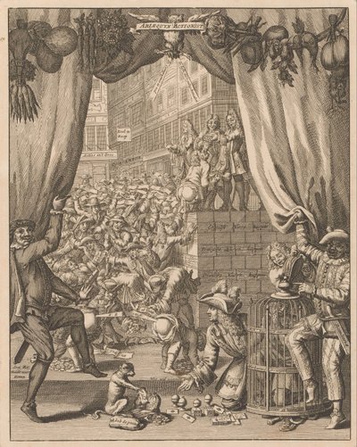 Spiegazione della tavola Harlekijn Actionist, 1720 da Anonymous