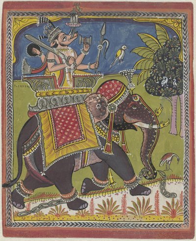 Varaha (Vishnu come cinghiale) che cavalca un elefante da Anonymous