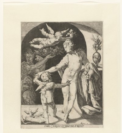 Venere con Cupido e un fauno da Anonymous