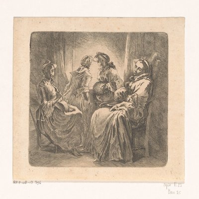 Quattro dame alla finestra da Anonymous