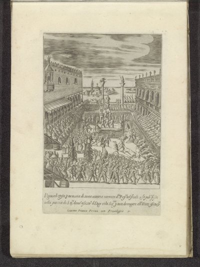 Celebrazione del Giovedì Grasso a Piazzetta a Venezia da Anonymous