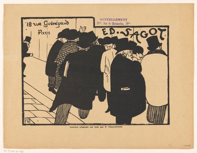 Biglietto da visita del mercante di stampe Edmond Sagot a Parigi da Anonymous