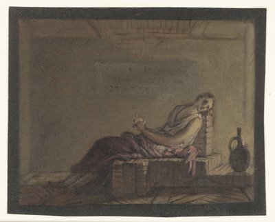 Donna seduta sul letto in una cella da Anonymous