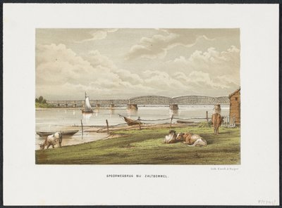 Ponte sul Waal a Zaltbommel, 1869 da Anonymous