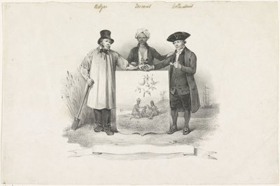 Stemma con Belga, Giavanese e Olandese, 1826 da Anonymous