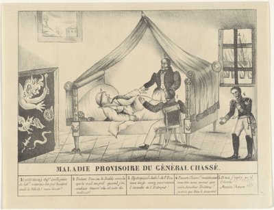 Letto di malattia del generale Chassé, 1830 da Anonymous
