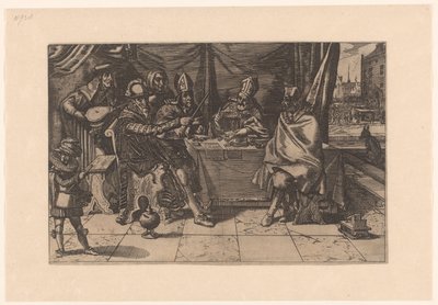 Stampa allegorica sulla tirannia di Alva (incompleta), 1618 da Anonymous