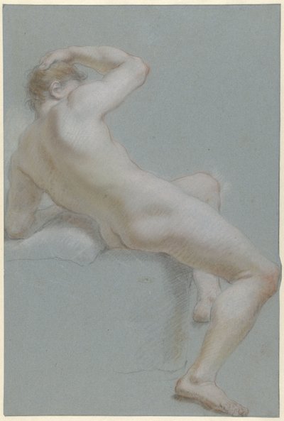 Uomo nudo seduto da Anonymous