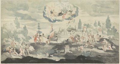 Il dio del sole Apollo guida il suo carro attraverso il cielo da Anonymous