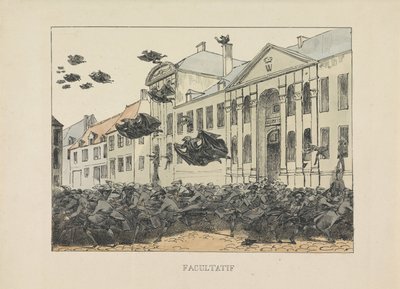 Corvi neri fuggono dal Collegium Philosophicum, 1829 da Anonymous