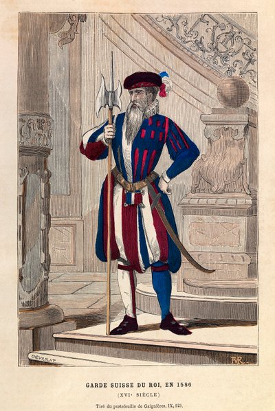 Una Guardia Svizzera del Re nel 1586 (Enrico III) - collezione privata da Anonymous Anonymous