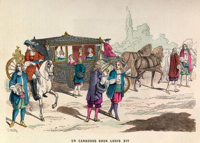 Una carrozza, regno del re Luigi XIV - collezione privata da Anonymous Anonymous