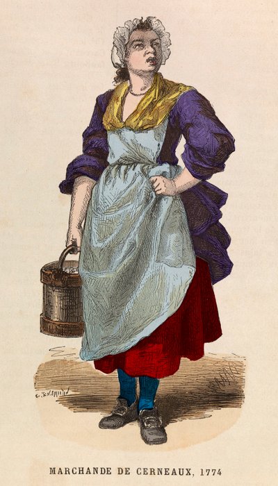 Un venditore di noci nel 1774 - collezione privata da Anonymous Anonymous