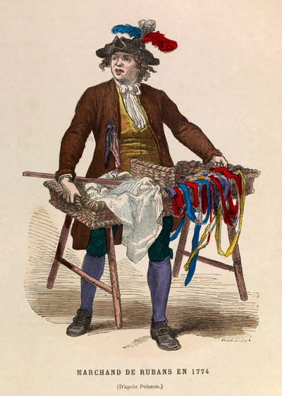 Un venditore di nastri nel 1774 da Anonymous Anonymous