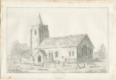 Chiesa di Acton Trussell: disegno a matita, nd [?19° sec] da Anonymous Anonymous