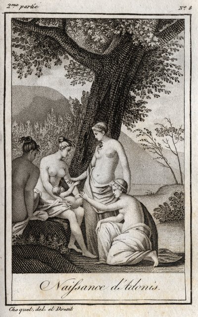 Adone nasce. Incisione del 1819 in 