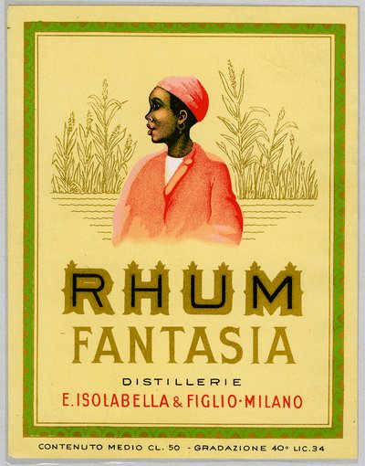 Pubblicità del rum Fantasia, piantagione di canna da zucchero (inizio XX secolo) da Anonymous Anonymous