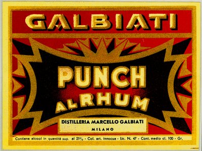Pubblicità per il punch al rum Marcello Galbiati da Anonymous Anonymous