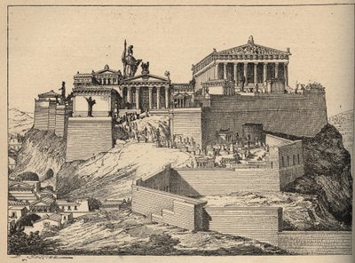 Antica Grecia: il Partenone, tempio di Atena, sulla collina dell
