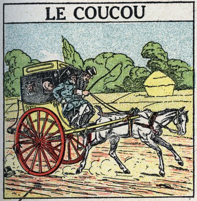 Trazione animale: cucù, trasporto pubblico utilizzato in Francia dalla metà del XVIII secolo alla metà del XIX secolo, chiamato anche 