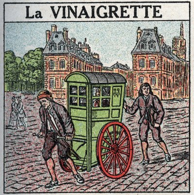 Trazione animale: la carrozzina o “dressing” nel XVII-XVIII secolo. Illustrazione anonima del 1925. Collezione privata. da Anonymous Anonymous