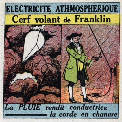 Elettricità atmosferica: il cervo volante di Benjamin Franklin (1706-1790) nell