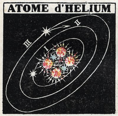 Atomo e scienza: atomo di elio. Illustrazione anonima del 1925. Collezione privata. da Anonymous Anonymous