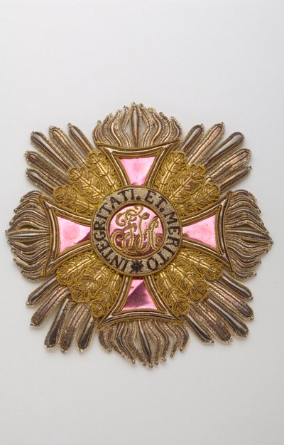 Austria - Ordine di Leopoldo: placca di cavaliere gran croce appartenente a Charles Louis Huguet, Marchese di Semonville (1759-1839) - Inizio XIX secolo - Ricami di fili d