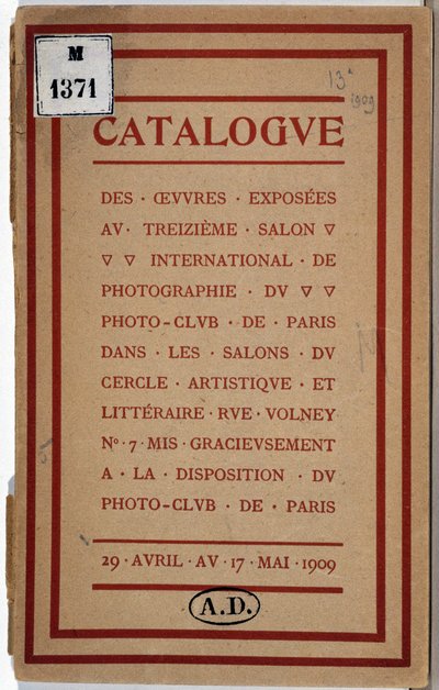 Catalogo della Mostra Internazionale di Fotografia del Paris Photo Club da Anonymous Anonymous