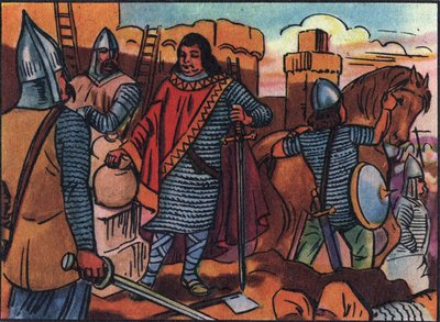 Carlo detto "Il Grosso", dinastia carolingia, regnò dal 884 al 887. Non osando attaccare i Normanni che assediavano Parigi, comprò la pace da loro. Illustrazione anonima in "Collection des souverains et chefs d