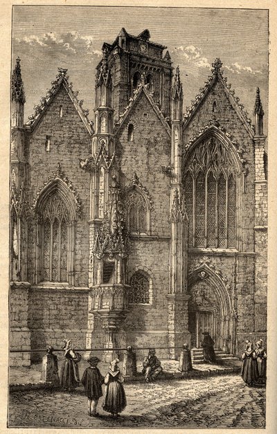 Chiesa di Notre-Dame di Vetro - Vetro (Ille-et-Vilaine) - incisione in 