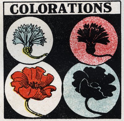 Colori: colori. Illustrazione anonima del 1925. Collezione privata. da Anonymous Anonymous