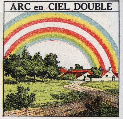 Colori: doppio arcobaleno. Illustrazione anonima del 1925. Collezione privata. da Anonymous Anonymous