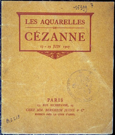 Copertina del catalogo della mostra "Gli Acquerelli di Cézanne" da Anonymous Anonymous