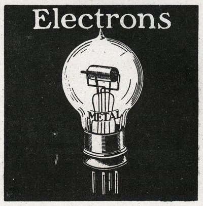 Fenomeni elettrici: elettroni. Illustrazione anonima del 1925. Collezione privata. da Anonymous Anonymous