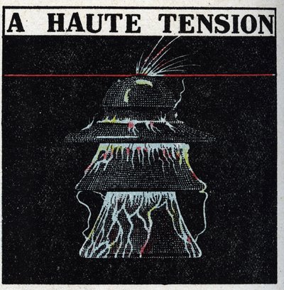 Condutture elettriche: conduttura ad alta tensione. Illustrazione anonima del 1925. Collezione privata. da Anonymous Anonymous