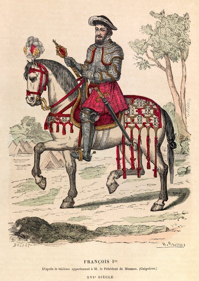 Ritratto equestre di Francesco I (1494 - 1547), re di Francia, collezione privata da Anonymous Anonymous