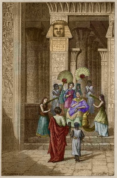 Euclide presenta a Tolomeo Sotere il suo lavoro sugli elementi di geometria - incisione in "Vie des savants illustres" da Anonymous Anonymous