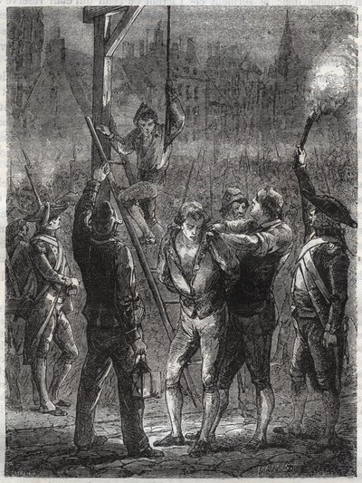 Esecuzione di Thomas de Mahy (1744-1790), Marchese de Favras - Parigi, 19 febbraio da Anonymous Anonymous