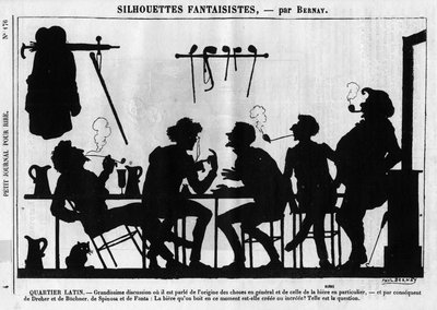 Silhouette fantastiche di Bernay. Caricatura sugli intellettuali parigini: 