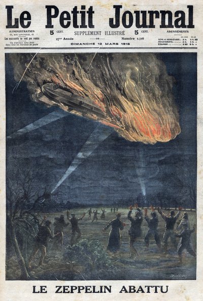 Prima Guerra Mondiale 1914-1918. Un dirigibile dell