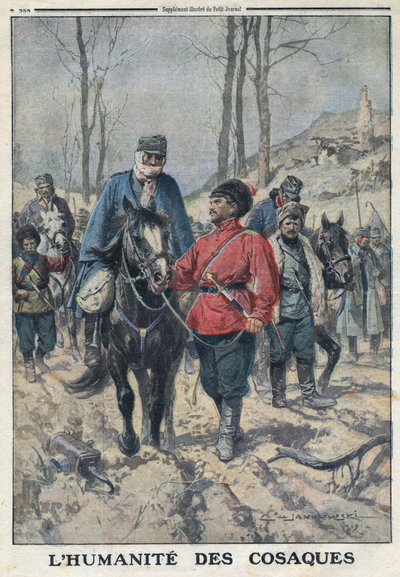 Prima Guerra Mondiale 1914-1918. I cavalli sono prestati ai prigionieri austriaci malati o feriti dell