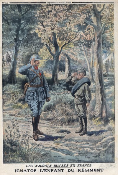Prima Guerra Mondiale 1914-1918. Il giovane soldato russo Ignatof in un reggimento dell