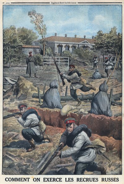 Prima Guerra Mondiale 1914-1918. Addestramento di giovani soldati reclutati dall