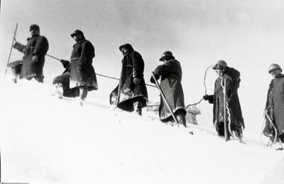 Prima Guerra Mondiale: alpini italiani durante un