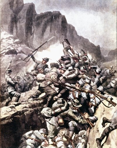 Prima Guerra Mondiale: scontri tra cacciatori alpini italiani e soldati dell