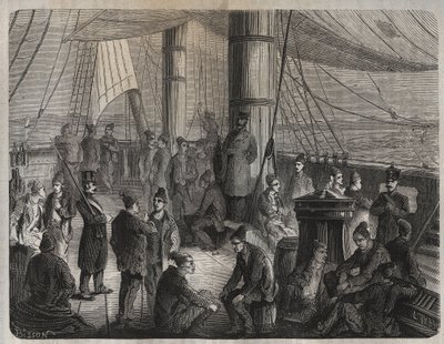 Primo convoglio di forze da Tolone a Cayenna (Guyana) sotto il Decreto dell