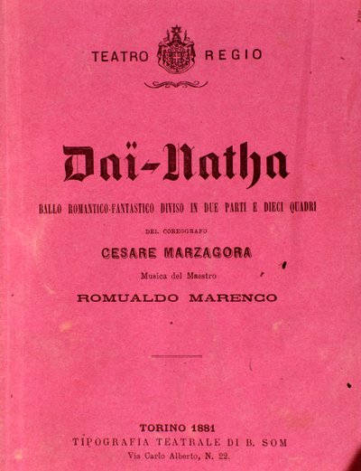 Prima pagina dello spartito Dai-Natha, balletto di Romualdo Marenco da Anonymous Anonymous